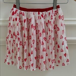 H&M Red and White Heart Skirt